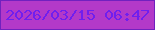 文字の大きさ：1、枠の色：7121bf、背景の色：b339c9、文字の色：701fee 無料ブログパーツのブログ時計