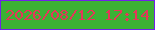 文字の大きさ：3、枠の色：7121ea、背景の色：3cb135、文字の色：e53659 無料ブログパーツのブログ時計