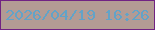 文字の大きさ：4、枠の色：712283、背景の色：b39b94、文字の色：62a3c8 無料ブログパーツのブログ時計