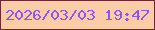 文字の大きさ：2、枠の色：712634、背景の色：fbcda6、文字の色：8a55fd 無料ブログパーツのブログ時計