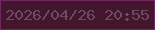 文字の大きさ：5、枠の色：712760、背景の色：44162e、文字の色：6b4c61 無料ブログパーツのブログ時計