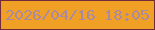 文字の大きさ：3、枠の色：712c3b、背景の色：efa025、文字の色：aa8aa3 無料ブログパーツのブログ時計