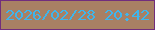 文字の大きさ：1、枠の色：712d7d、背景の色：a88064、文字の色：3eb5ed 無料ブログパーツのブログ時計
