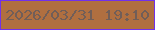 文字の大きさ：4、枠の色：7131ea、背景の色：b06f40、文字の色：715e58 無料ブログパーツのブログ時計