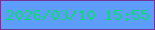 文字の大きさ：5、枠の色：713598、背景の色：5d9dfc、文字の色：10d779 無料ブログパーツのブログ時計