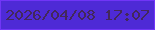 文字の大きさ：1、枠の色：7135f7、背景の色：4e2ad6、文字の色：43285b 無料ブログパーツのブログ時計