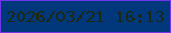 文字の大きさ：3、枠の色：7136e9、背景の色：01387c、文字の色：1c2811 無料ブログパーツのブログ時計