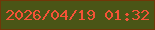 文字の大きさ：2、枠の色：713708、背景の色：4a5516、文字の色：f45337 無料ブログパーツのブログ時計