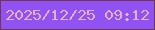 文字の大きさ：1、枠の色：713750、背景の色：9052f2、文字の色：e5b1bf 無料ブログパーツのブログ時計
