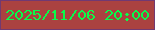 文字の大きさ：4、枠の色：713972、背景の色：aa4240、文字の色：07fc4a 無料ブログパーツのブログ時計