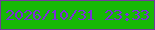 文字の大きさ：4、枠の色：713a9a、背景の色：16b805、文字の色：7c2dd9 無料ブログパーツのブログ時計
