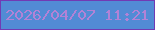 文字の大きさ：5、枠の色：713ab4、背景の色：528bd5、文字の色：b282d6 無料ブログパーツのブログ時計
