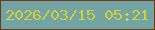 文字の大きさ：2、枠の色：713b12、背景の色：72a4a5、文字の色：d1cf3b 無料ブログパーツのブログ時計