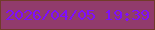 文字の大きさ：2、枠の色：713b2a、背景の色：913b6c、文字の色：7f0efc 無料ブログパーツのブログ時計