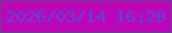 文字の大きさ：4、枠の色：713c90、背景の色：ba08b8、文字の色：5f42dc 無料ブログパーツのブログ時計