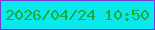 文字の大きさ：4、枠の色：713cd5、背景の色：09e8ec、文字の色：1ea837 無料ブログパーツのブログ時計