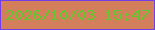文字の大きさ：3、枠の色：713ee7、背景の色：d47f5c、文字の色：61c82e 無料ブログパーツのブログ時計