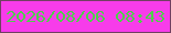 文字の大きさ：3、枠の色：714062、背景の色：f73cea、文字の色：50cd4c 無料ブログパーツのブログ時計