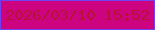 文字の大きさ：2、枠の色：7140f2、背景の色：ce037f、文字の色：b61235 無料ブログパーツのブログ時計