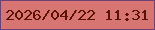 文字の大きさ：1、枠の色：714172、背景の色：d77572、文字の色：5d1203 無料ブログパーツのブログ時計