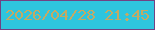文字の大きさ：3、枠の色：714283、背景の色：2ec5de、文字の色：c4aa64 無料ブログパーツのブログ時計