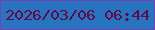 文字の大きさ：1、枠の色：7144b1、背景の色：2974c1、文字の色：600a47 無料ブログパーツのブログ時計