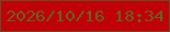 文字の大きさ：2、枠の色：714528、背景の色：c00107、文字の色：676323 無料ブログパーツのブログ時計
