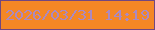 文字の大きさ：2、枠の色：714780、背景の色：f48725、文字の色：ab89c1 無料ブログパーツのブログ時計