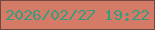 文字の大きさ：2、枠の色：71483f、背景の色：d47b67、文字の色：3a9a7d 無料ブログパーツのブログ時計