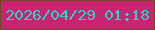 文字の大きさ：1、枠の色：714920、背景の色：c82472、文字の色：2dd3c8 無料ブログパーツのブログ時計