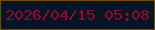 文字の大きさ：2、枠の色：714c02、背景の色：051524、文字の色：99062f 無料ブログパーツのブログ時計