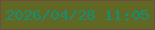 文字の大きさ：2、枠の色：714c46、背景の色：606824、文字の色：148e75 無料ブログパーツのブログ時計