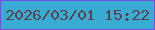 文字の大きさ：5、枠の色：714fe2、背景の色：39acd4、文字の色：5e414f 無料ブログパーツのブログ時計