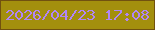 文字の大きさ：5、枠の色：71510f、背景の色：a38f0d、文字の色：b186f5 無料ブログパーツのブログ時計