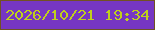 文字の大きさ：5、枠の色：715123、背景の色：7636c3、文字の色：bfd01b 無料ブログパーツのブログ時計