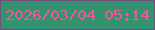 文字の大きさ：5、枠の色：715178、背景の色：359270、文字の色：f45890 無料ブログパーツのブログ時計