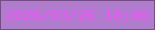 文字の大きさ：5、枠の色：715178、背景の色：b07ccd、文字の色：f351f7 無料ブログパーツのブログ時計