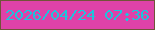文字の大きさ：5、枠の色：715338、背景の色：de42a8、文字の色：1dc4dc 無料ブログパーツのブログ時計