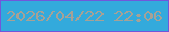 文字の大きさ：2、枠の色：7157db、背景の色：33aadc、文字の色：a6a196 無料ブログパーツのブログ時計