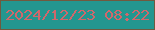 文字の大きさ：2、枠の色：71593e、背景の色：23968f、文字の色：d0676b 無料ブログパーツのブログ時計