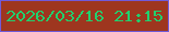 文字の大きさ：2、枠の色：715ad9、背景の色：9e361f、文字の色：21d06e 無料ブログパーツのブログ時計