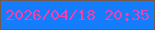 文字の大きさ：2、枠の色：715b51、背景の色：137dfb、文字の色：f141b0 無料ブログパーツのブログ時計