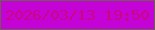 文字の大きさ：5、枠の色：715b55、背景の色：c403d7、文字の色：ca0682 無料ブログパーツのブログ時計