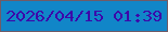 文字の大きさ：2、枠の色：715b66、背景の色：1186c8、文字の色：3c05aa 無料ブログパーツのブログ時計