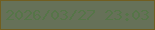 文字の大きさ：5、枠の色：715e20、背景の色：667158、文字の色：567548 無料ブログパーツのブログ時計