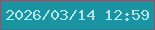 文字の大きさ：2、枠の色：716076、背景の色：1b94a1、文字の色：aee6e9 無料ブログパーツのブログ時計