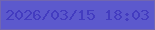 文字の大きさ：2、枠の色：7166b0、背景の色：5c59cd、文字の色：433cc0 無料ブログパーツのブログ時計