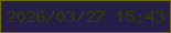 文字の大きさ：4、枠の色：716809、背景の色：251e49、文字の色：333b05 無料ブログパーツのブログ時計