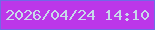 文字の大きさ：4、枠の色：7169e7、背景の色：bc37e9、文字の色：c8d8ea 無料ブログパーツのブログ時計