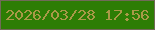 文字の大きさ：1、枠の色：716a58、背景の色：2d7d04、文字の色：a99948 無料ブログパーツのブログ時計